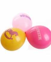 Roze ballonnen geboorte meisje trend