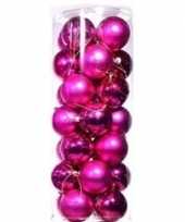 Roze kerstballen 28 stuks 6 cm trend