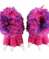 Roze monsterpoten pantoffels voor dames trend 10169516