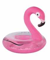 Roze opblaasbare flamingo dieren luchtbed 118 cm trend