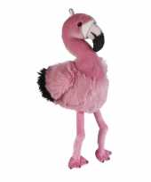 Roze pluche flamingo 41 cm trend