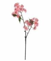 Roze prunus serrulata kersenbloesem kunsttak kunstplant 60 cm trend