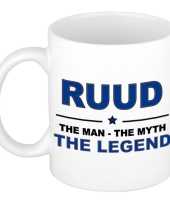 Ruud the man the myth the legend collega kado mokken bekers 300 ml trend
