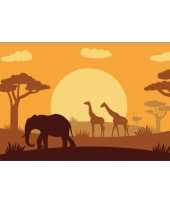 Safari dieren thema africa vlag 90 x 150 cm trend