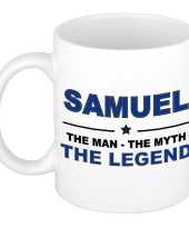 Samuel the man the myth the legend collega kado mokken bekers 300 ml trend