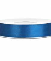 Satijn sierlint kobalt blauw 12 mm trend