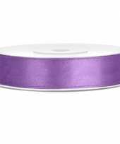 Satijn sierlint lila paars 12 mm trend 10080362
