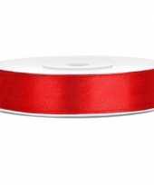 Satijn sierlint rood 12 mm trend