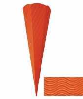 Schoolzak van oranje golfkarton 68 cm trend