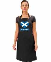 Schotland hart vlag barbecueschort keukenschort zwart trend