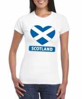 Schotland hart vlag t-shirt wit dames trend