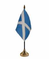 Schotland tafelvlaggetje 10 x 15 cm met standaard trend