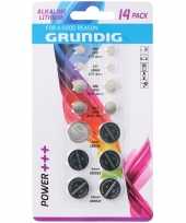 Set van 14x grundig knoopcel batterijen trend