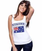 Singlet-shirt tanktop australische vlag wit dames trend
