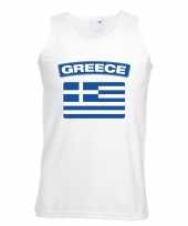 Singlet-shirt tanktop griekse vlag wit heren trend
