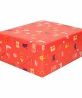 Sinterklaas inpakpapier cadeaupapier print rood 2 5 x 0 7 meter trend