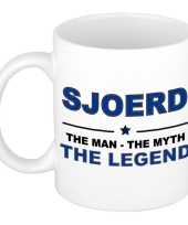 Sjoerd the man the myth the legend collega kado mokken bekers 300 ml trend