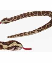 Slangen speelgoed artikelen birmese python knuffelbeest bruin 150 cm trend