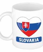 Slowaakse vlag hartje theebeker 300 ml trend