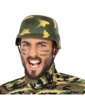 Soldaten verkleed helm camouflage voor volwassenen trend