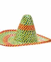 Sombrero hoeden gekleurd 50 cm trend