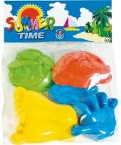 Speelgoed strand zandvormen figuren 6 delig trend