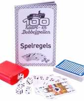 Spelletjes box 100 kaart en dobbelspellen trend