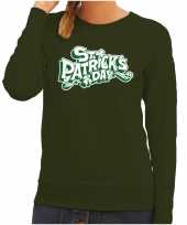 St patricksday sweater groen dames trend