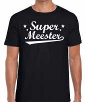 Super meester cadeau t-shirt zwart heren trend