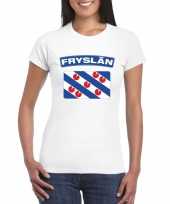 T shirt met friese vlag wit dames trend