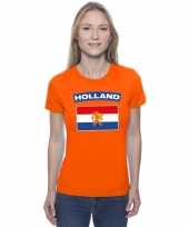 T shirt met hollandse vlag oranje dames trend