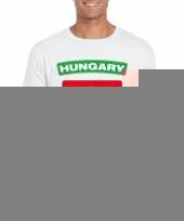 T shirt met hongaarse vlag wit heren trend