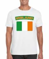 T shirt met ierse vlag wit heren trend