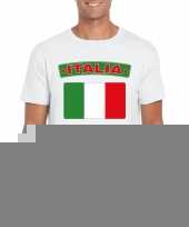 T shirt met italiaanse vlag wit heren trend