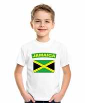 T shirt met jamaicaanse vlag wit kinderen trend