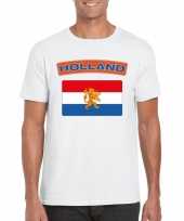 T shirt met nederlandse vlag wit heren trend