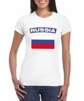 T shirt met russische vlag wit dames trend