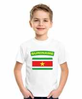T shirt met surinaamse vlag wit kinderen trend