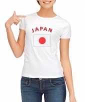 T shirt met vlag japan print voor dames trend