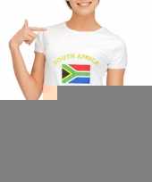T shirt met vlag zuid afrika print voor dames trend