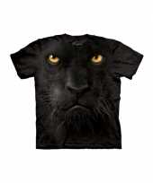 T shirt voor volwassenen met de afdruk van een zwarte luipaard trend