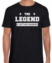 The legend is getting married cadeau t-shirt zwart voor heren trend