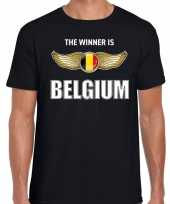 The winner is belgium belgie t-shirt zwart voor heren trend