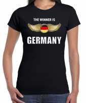 The winner is germany duitsland t-shirt zwart voor dames trend