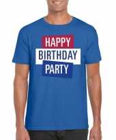 Toppers blauw toppers happy birthday party heren t-shirt officieel trend