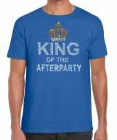 Toppers blauw toppers king of the afterparty glitter t-shirt heren trend
