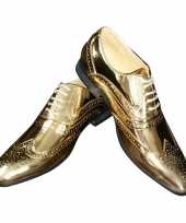 Toppers gouden glimmende brogues disco schoenen voor heren trend