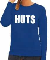Toppers huts tekst sweater blauw voor dames trend