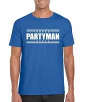 Toppers partyman t-shirt blauw heren trend
