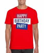 Toppers rood toppers happy birthday party heren t-shirt officieel trend